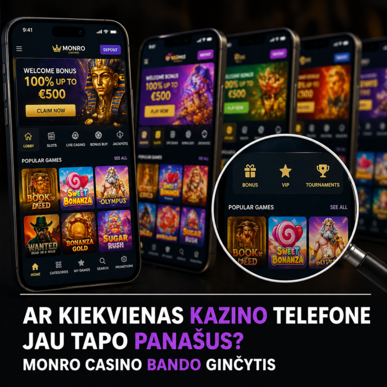 Ar kiekvienas kazino telefone jau tapo panašus? Monro Casino bando ginčytis