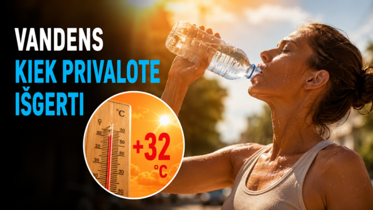 Termometro stulpelis kyla virš +32 °C: kiek vandens išgerti per tokią kaitrą? 4 Termometro stulpelis kyla virš +32 °C: kiek vandens išgerti per tokią kaitrą?