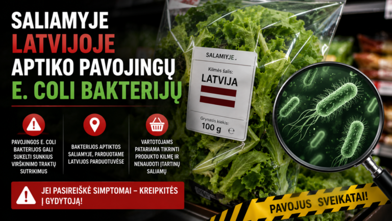 „Biovela“ saliamyje Latvijoje aptiko pavojingų E. coli bakterijų