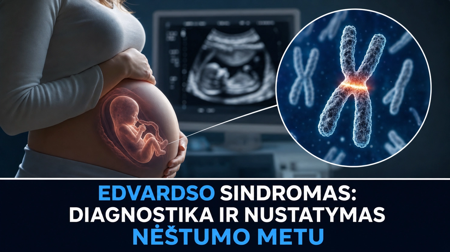 Moteris su pilvo apžiūra ir ultragarso vaizdu, susijusi su Edvardo sindromu, portalas Jeiskauda.lt apie sveikatą.