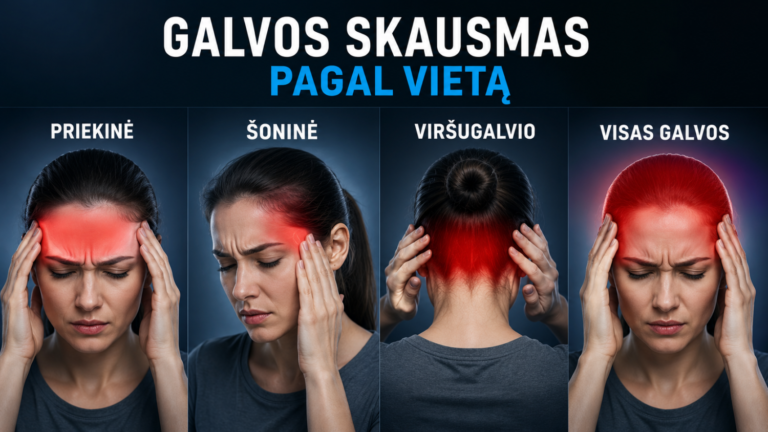 Galvos skausmas pagal vietą: Simptomai, diagnostika, gydymas 4 Galvos skausmas pagal vietą: Simptomai, diagnostika, gydymas