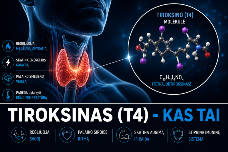 Tiroksinas (T4) – kas tai. Normos ir tyrimai