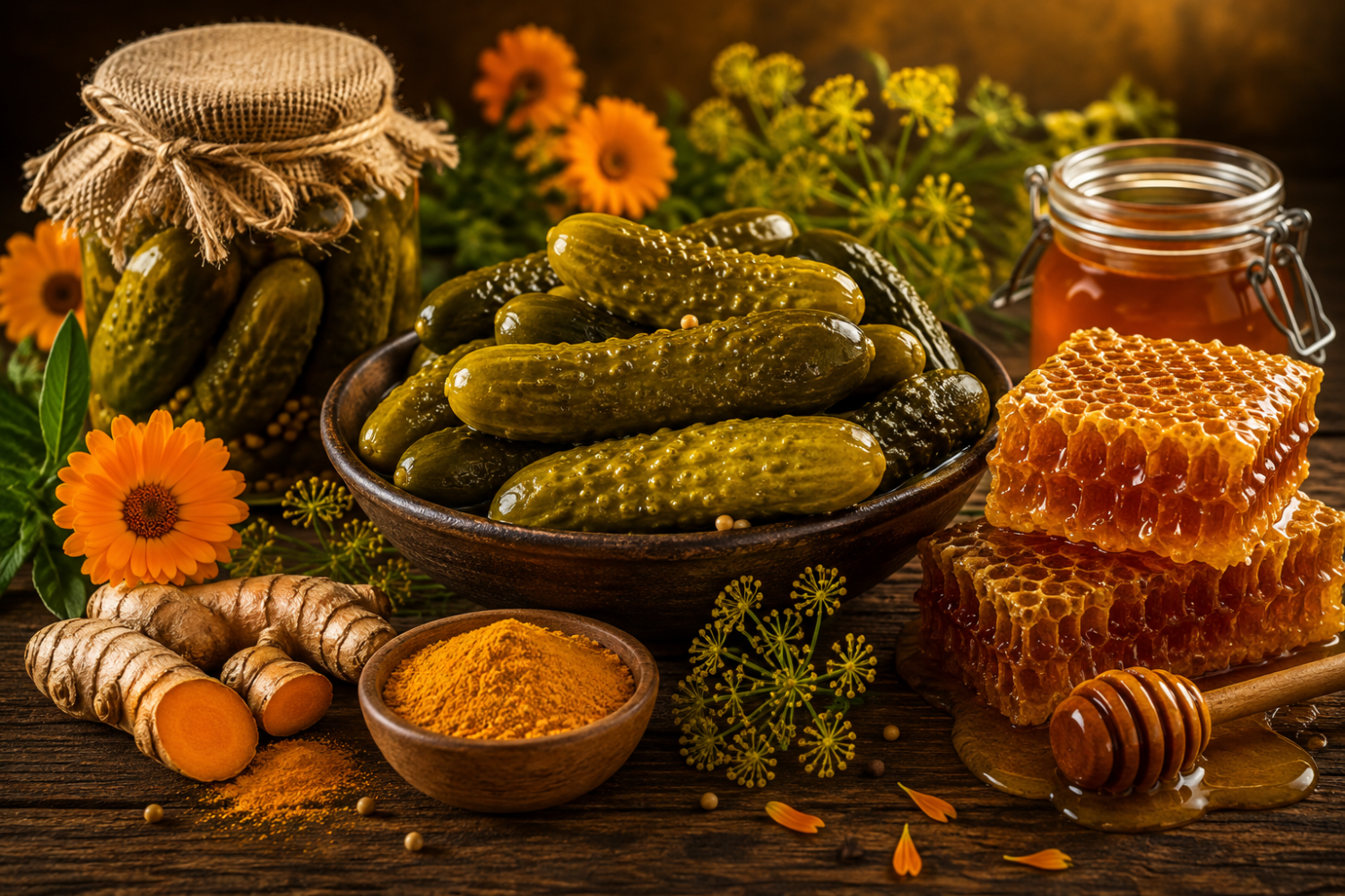 agurku marinavimas su ciberzole ir medumi receptas