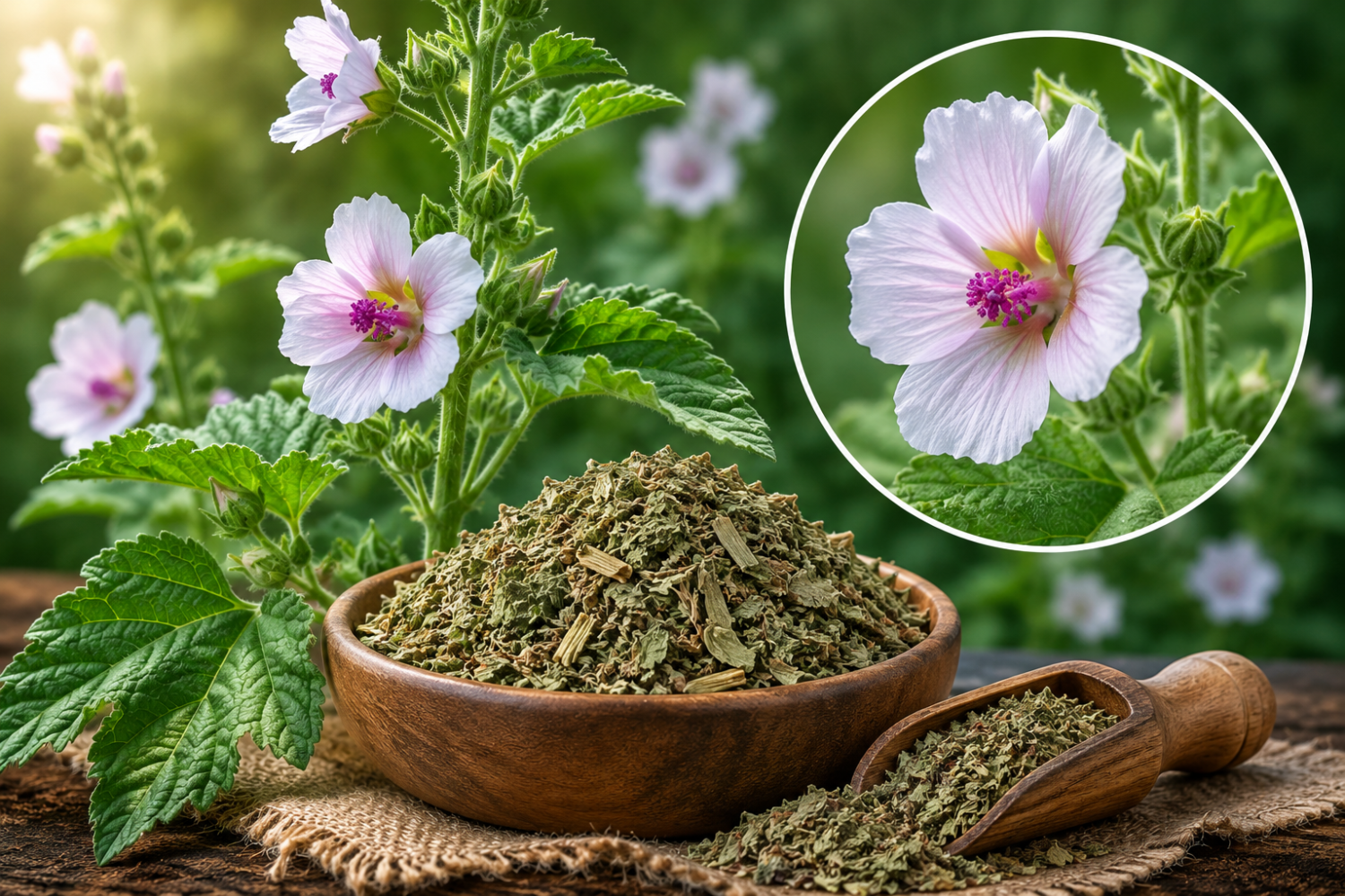 Althaea officinalis (Vaistinė svilarožė) – Marsh mallow