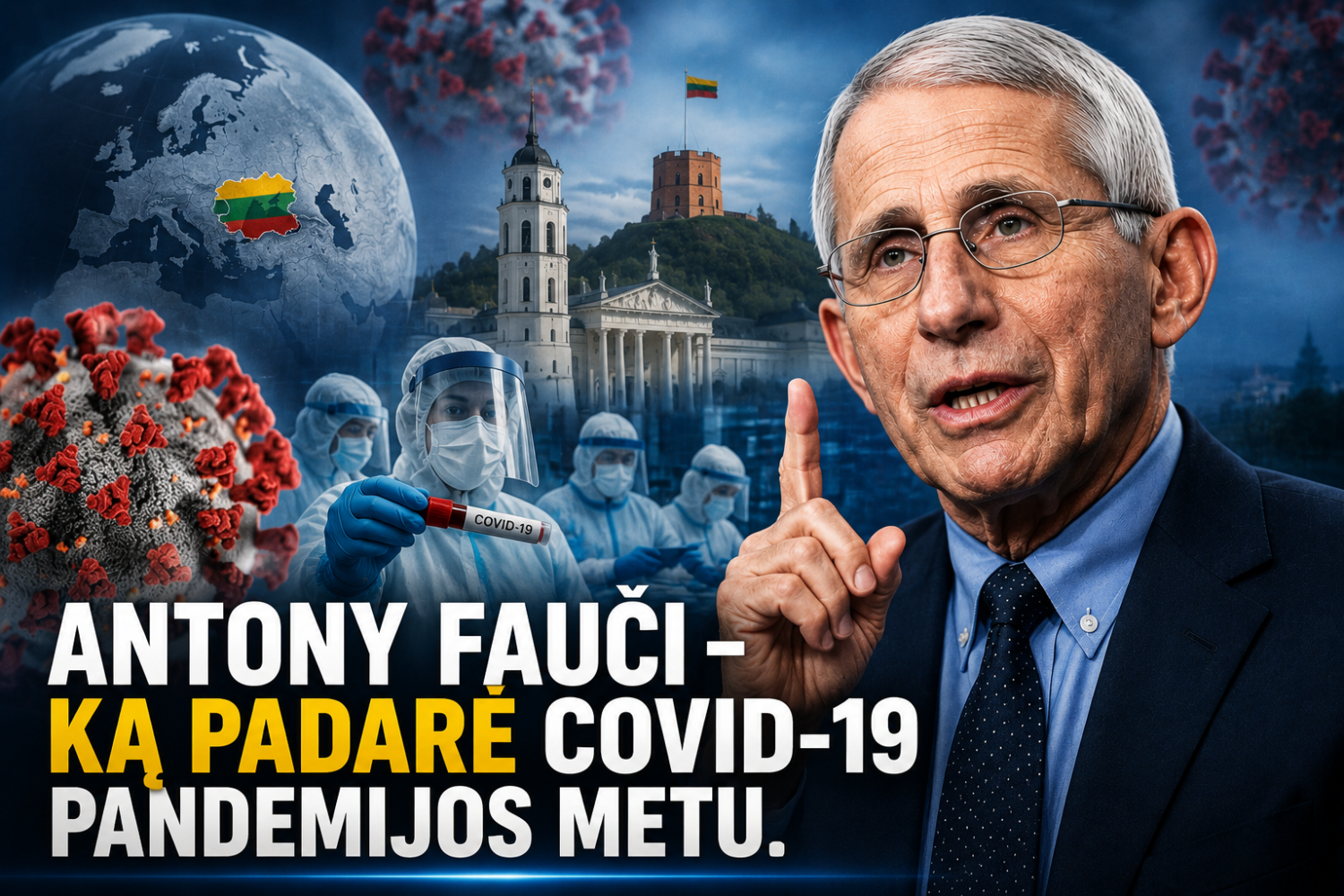 Antony Fauči – Ką padarė COVID-19 pandemijos metu. Faktai, sprendimai ir kritika