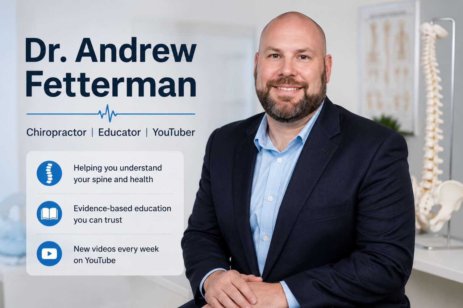 Dr. Andrew Fetterman 1 Dr. Andrew Fetterman nuotrauka sveikatos ir stuburo gydymo temomis, susijusi su Jeiskauda.lt portalu apie sveikatą.
