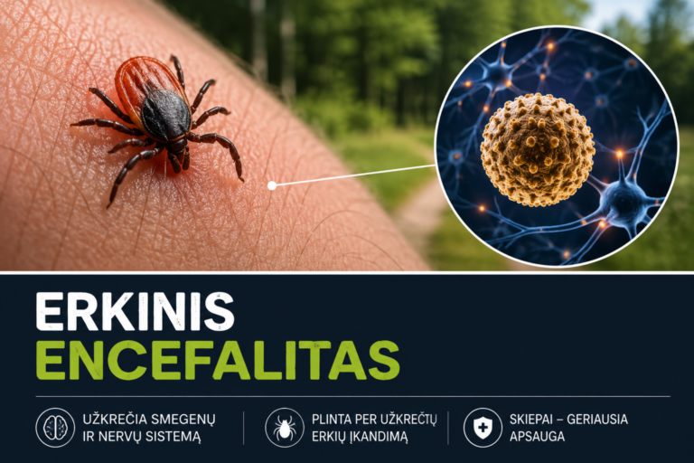 Kas yra erkinis encefalitas. Simptomai ir gydymas. Ką daryti?