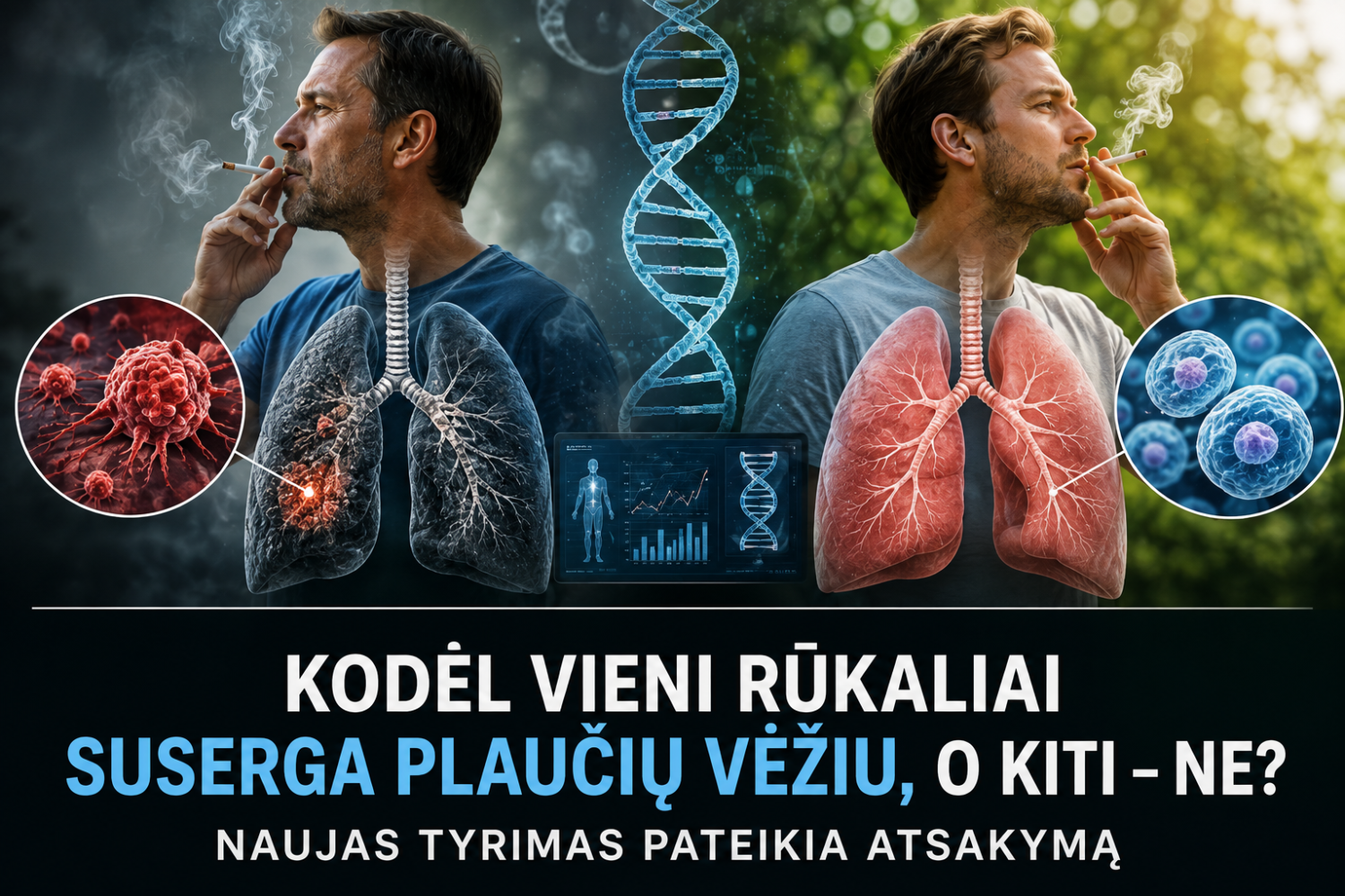 Kodėl vieni rūkaliai suserga plaučių vėžiu, o kiti – ne? Naujas tyrimas pateikia atsakymą
