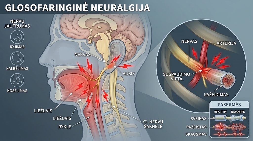 Liežuvinio ryklės nervo neuralgija (glosofaringinė neuralgija)