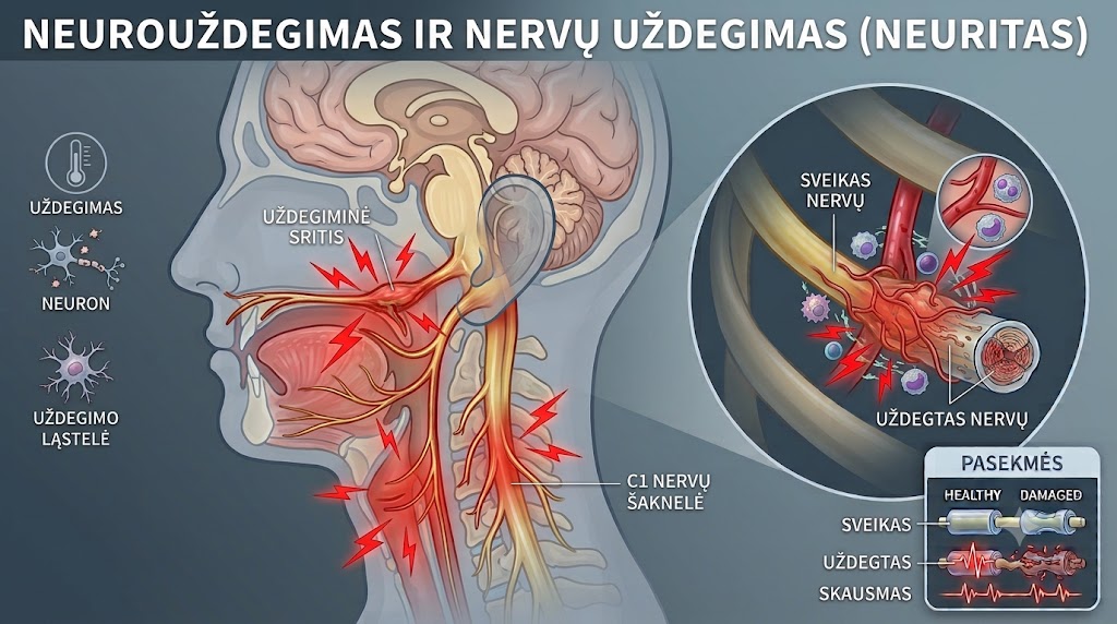 Neurouždegimas ir nervų uždegimas (neuritas). Kas tai? Ar yra skirtumas? 2 neurouzdegimas ir nervu uzdegimas neuritas kas tai ar yra skirtumas