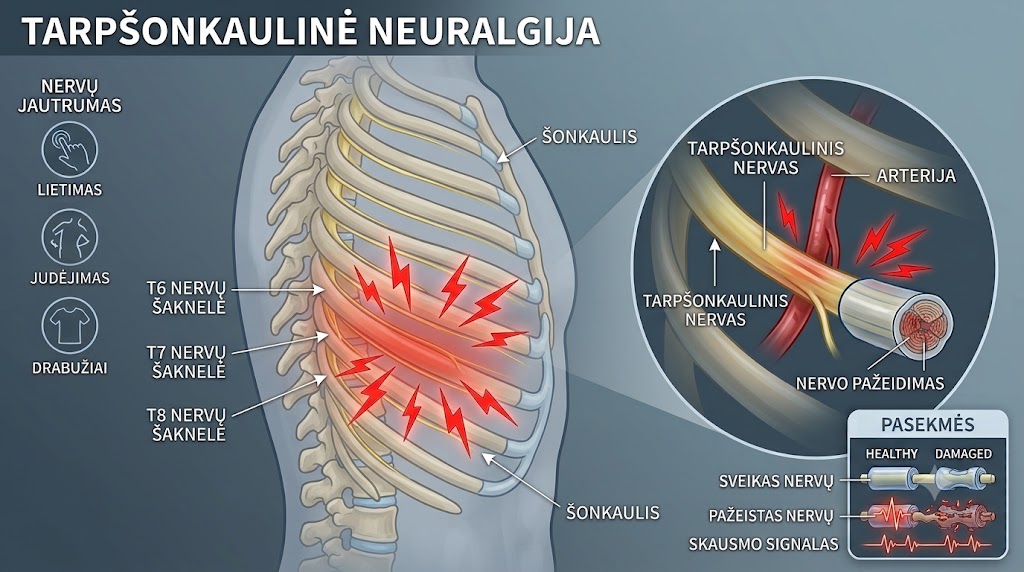 Tarpšonkaulinė neuralgija – kas tai