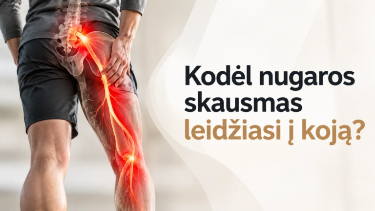 Kodėl nugaros skausmas plinta į koją? 5 veiksmingi būdai, kurie padeda geriau nei operacija